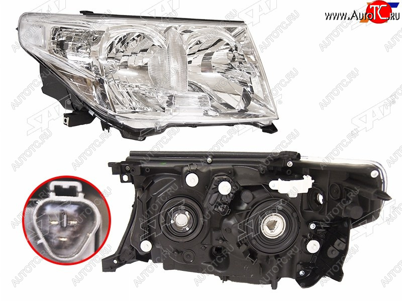7 999 р. Фара Toyota Land Cruiser (J200) 07-12 (Справа Галоген С электрокорректором) SAT ST-212-11M1R-LD-E  с доставкой в г. Вологда