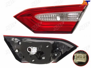 4 999 р. Правый фонарь (внутренний) SAT Toyota Camry XV70 дорестайлинг (2017-2021)  с доставкой в г. Вологда. Увеличить фотографию 2