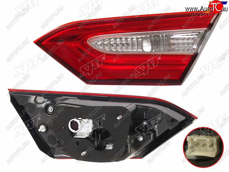4 999 р. Правый фонарь (внутренний) SAT Toyota Camry XV70 дорестайлинг (2017-2021)  с доставкой в г. Вологда