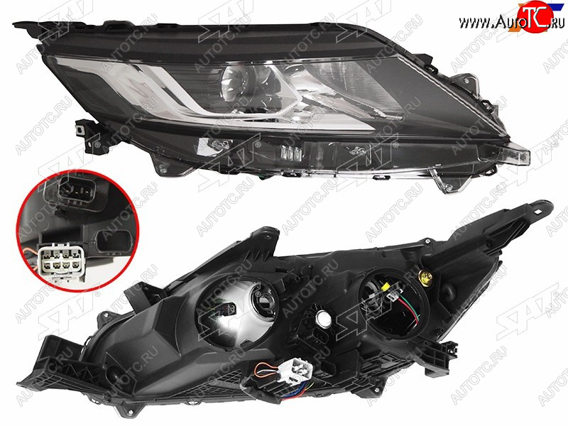 13 399 р. Фара правая (с электрокорректором) SAT Mitsubishi L200 5 KK,KL рестайлинг (2018-2022)  с доставкой в г. Вологда