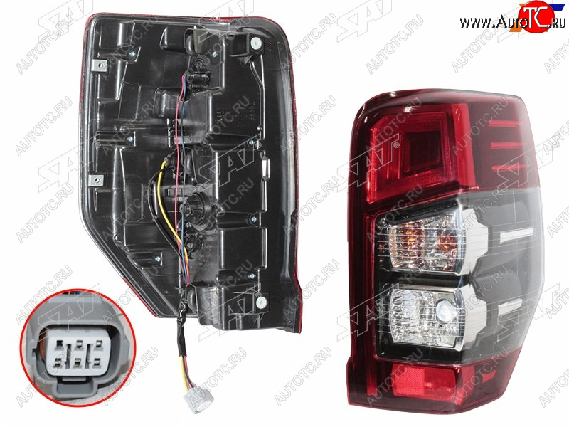 9 849 р. Фонарь задний правый SAT  Mitsubishi L200  5 KK,KL (2018-2022) рестайлинг  с доставкой в г. Вологда