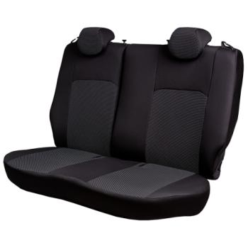 3 799 р. Комплект чехлов для сидений (1+2 мес. Жаккард) ДУБЛИН Lord Autofashion Fiat Ducato 290 (2014-2025) (черный, вставка Ёж белый)  с доставкой в г. Вологда. Увеличить фотографию 4