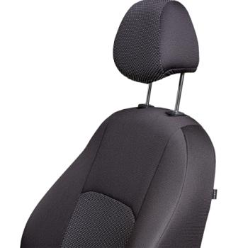 3 799 р. Комплект чехлов для сидений (1+2 мес. Жаккард) ДУБЛИН Lord Autofashion Fiat Ducato 290 (2014-2025) (черный, вставка Ёж белый)  с доставкой в г. Вологда. Увеличить фотографию 3