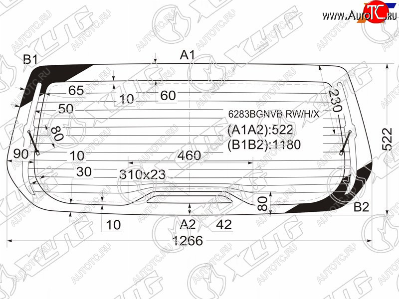 10 399 р. Стекло заднее (Цвет зеленый Обогрев) Opel Zafira 99-05  Subaru Traviq 01-04 XYG 6283BGNVB RW/H/X  с доставкой в г. Вологда