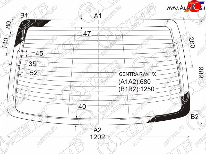 7 999 р. Стекло заднее (Цвет зеленый Обогрев Антенна) Chevrolet Aveo 05-11  Nexia 20-  Daewoo Gentra 05-1 XYG GENTRA RW/H/X  с доставкой в г. Вологда
