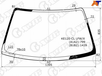 Стекло лобовое (4D SED5D WGN) Toyota Corolla (E110) 95-01  Sprinter 95-00  Sprinter Carib 95-02 XYG KE120-CL LFW/X