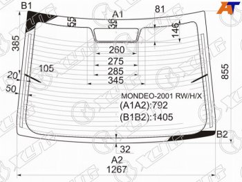 9 549 р. Стекло заднее (Цвет зеленый Обогрев 4D SED) Ford Mondeo 00-07 XYG MONDEO-2001 RW/H/X  с доставкой в г. Вологда. Увеличить фотографию 2