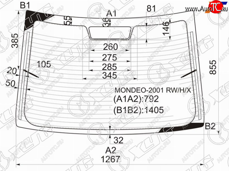 9 549 р. Стекло заднее (Цвет зеленый Обогрев 4D SED) Ford Mondeo 00-07 XYG MONDEO-2001 RW/H/X  с доставкой в г. Вологда