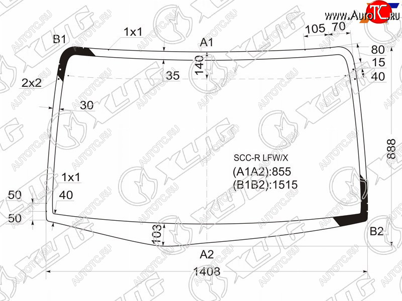 5 249 р. Стекло лобовое Honda Mobilio 01-08  Mobilio Spike 02-08 XYG SCC-R LFW/X  с доставкой в г. Вологда