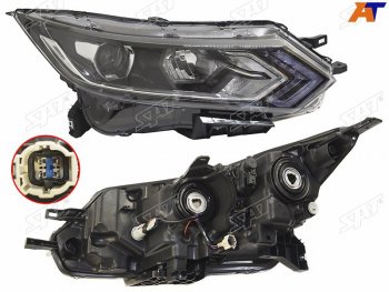 9 999 р. Фара правая ( галоген, LED) SAT Nissan Qashqai 2 J11 рестайлинг (2017-2022)  с доставкой в г. Вологда. Увеличить фотографию 2