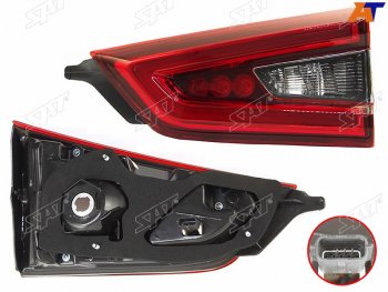4 399 р. Правый фонарь (LED, внутренний) SAT Nissan Qashqai 2 J11 рестайлинг (2017-2022)  с доставкой в г. Вологда. Увеличить фотографию 2