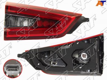 4 399 р. Левый фонарь (LED, внутренний) SAT Nissan Qashqai 2 J11 рестайлинг (2017-2022)  с доставкой в г. Вологда. Увеличить фотографию 2