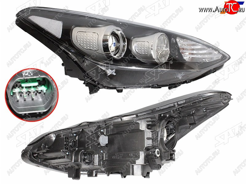 7 899 р. Фара правая (галоген, под электрокорректор) SAT  KIA Sportage  4 QL (2016-2022) дорестайлинг, рестайлинг  с доставкой в г. Вологда