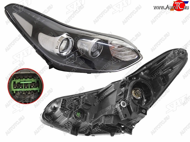 8 549 р. Фара правая (галоген, LED) SAT  KIA Sportage  4 QL (2016-2022) дорестайлинг, рестайлинг  с доставкой в г. Вологда