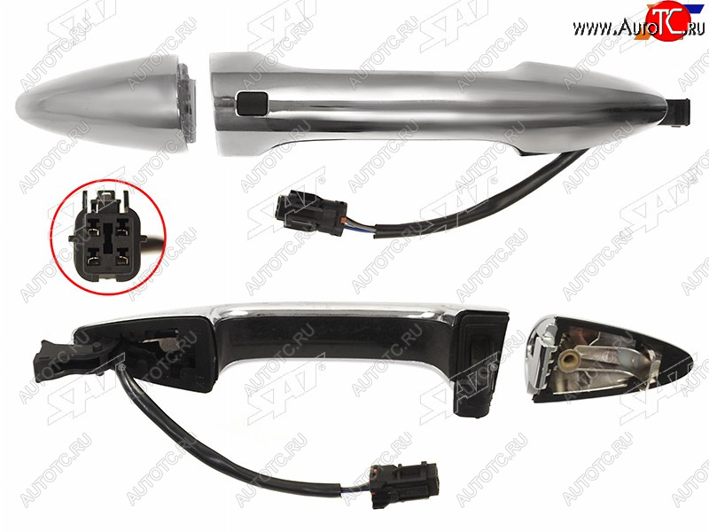 2 599 р. Ручка двери Kia Rio 11-17 (Спереди Справа SMART KEY) SAT ST-226-0038  с доставкой в г. Вологда