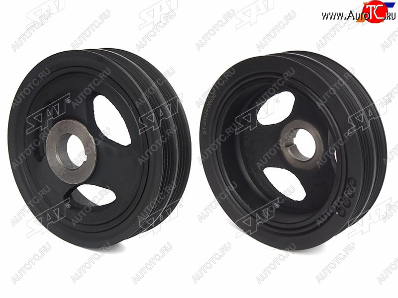 4 399 р. Шкив коленвала KIA RIO 05-11CERATO I 04-09HYUNDAI ACCENT 06-10GETZ 02-11 SAT ST-23124-26030  с доставкой в г. Вологда