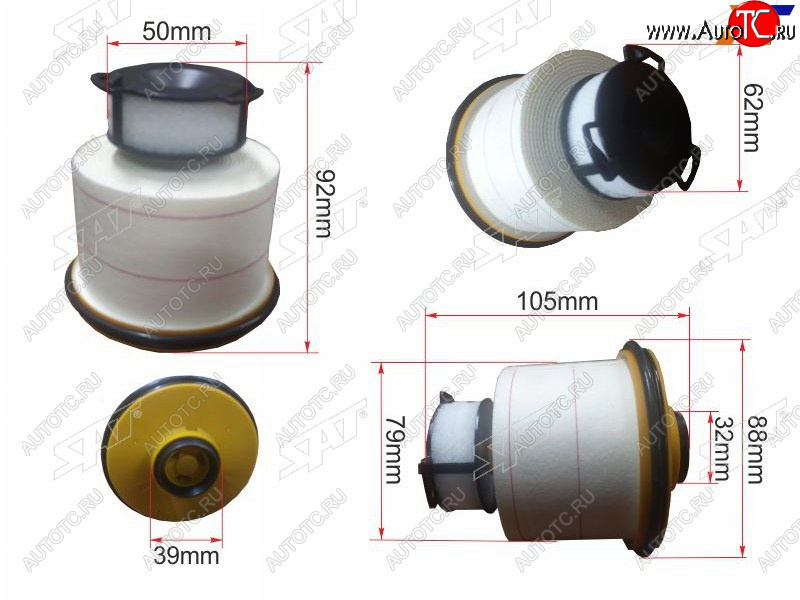 429 р. Фильтр топливный TOYOTA LC PRADOHILUX 15- 12GDFTV SAT ST-23390-0L090  с доставкой в г. Вологда
