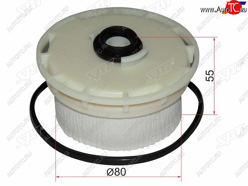 399 р. Фильтр топливный (картридж) TOYOTA LAND CRUISER 200 1VDFTV 07- SAT ST-23390-51070  с доставкой в г. Вологда