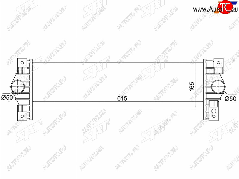 15 449 р. Интеркулер SSANG YONG ACTYONKYRON 2.0Xdi 05- SAT ST-23711-09050  с доставкой в г. Вологда