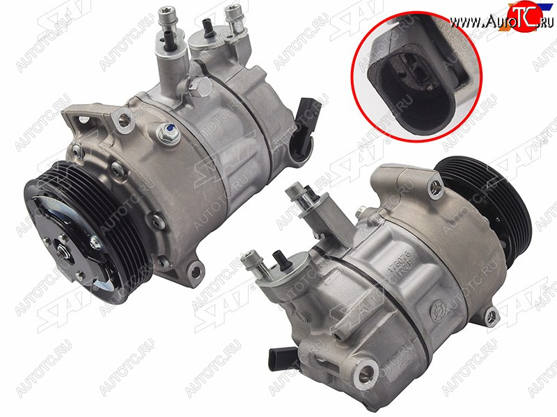 21 999 р. Компрессор кондиционера Skoda Octavia 12-20  Rapid 12-  Volkswagen Golf 12-19  Polo 20-22 SAT ST-245-0001  с доставкой в г. Вологда