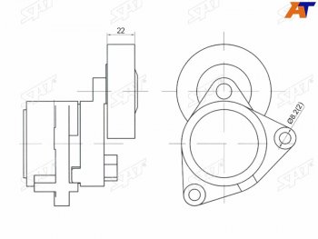 Натяжитель приводного ремня HYUNDAI TERRACAN 2.9D 01-07KIA BONGO III 06- SAT ST-25281-4X000