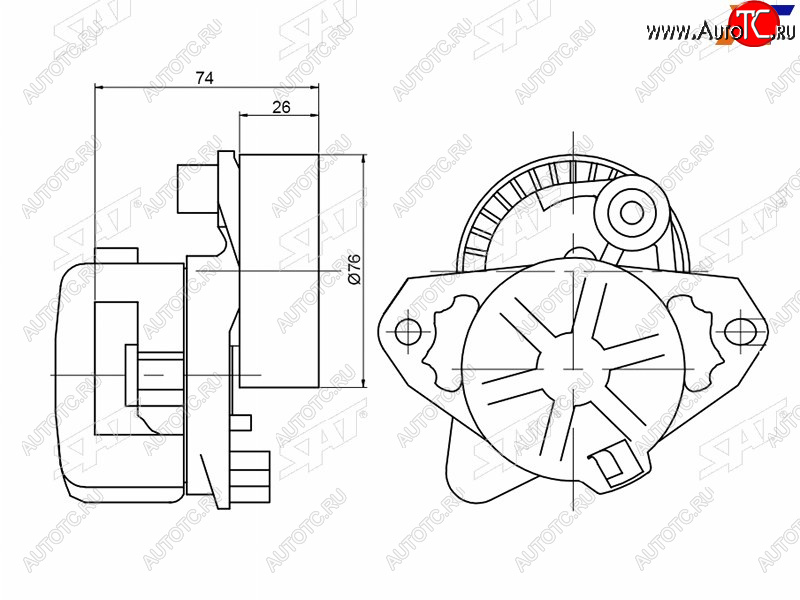 1 799 р. Натяжитель приводного ремня MERCEDES-BENZ CECLKSLKSPRINTER 1,8-2,3 02- SAT ST-2722000270  с доставкой в г. Вологда