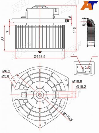 Мотор отопителя салона Nissan Teana 03-08 SAT ST-272209W100