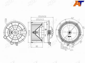 Мотор отопителя салона Nissan Qashqai 06-13  Serena 05-16  X-Trail 07-15  Lafesta 04-12 SAT ST-27225-EN000