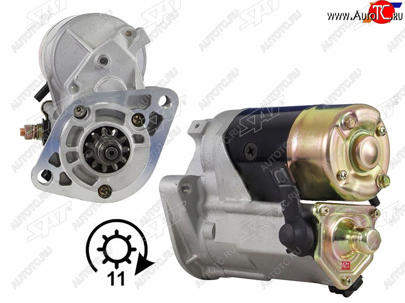 12 999 р. Стартер Toyota Hiace 99-20 / Hilux 01-04 / Land Cruiser Prado (J90,J120,J150) 96-20 / 4Runner 02-09 SAT ST-28100-30050N, st2810030050n SAT ST-28100-30050N  с доставкой в г. Вологда