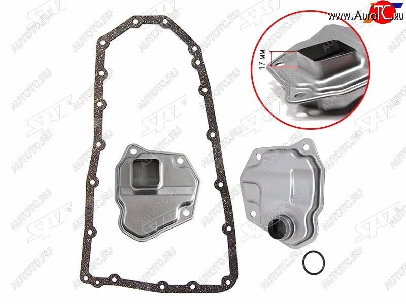 799 р. Фильтр CVT с прокладкой MITSUBISHI ASX 10-14OUTLANDER 06-MITSUBISHI LANCER X 07- SAT ST-2824A007  с доставкой в г. Вологда