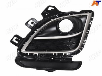 Левая оправа ПТФ SAT Mazda 6 GH рестайлинг седан (2010-2012) (молдинг хром)