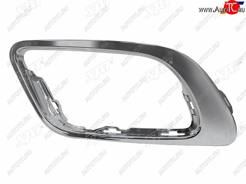 2 659 р. Левый молдинг оправы ПТФ SAT Renault Fluence рестайлинг (2012-2016) (хром)  с доставкой в г. Вологда
