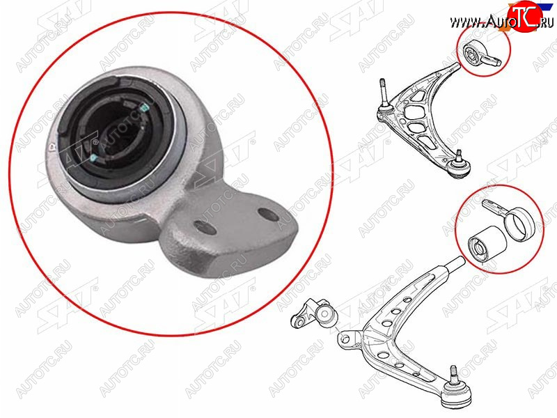 1 799 р. Сайлентблок переднего нижнего рычага BMW 3 E46E85E86 98-03 LH                                      SAT ST-31126783376  с доставкой в г. Вологда