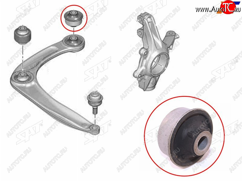 429 р. Сайлентблок Citroen Berlingo 08-22  C4 04-11  Peugeot 308 07-15  Citroen DS4 12-  DS5 12-15  Pe SAT ST-352392  с доставкой в г. Вологда
