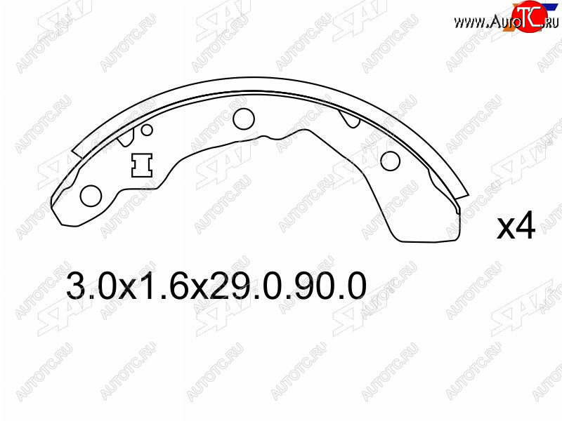 1 079 р. Колодки тормозные задние RH-LH SAT     Honda Logo (1996-2001)  с доставкой в г. Вологда