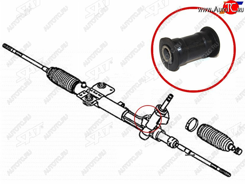 173 р. Втулка рулевой рейки Mitsubishi Lancer 07-17  Outlander 05-12  Attrage 13-19  Galant Fortis 07-15 SAT ST-4410A026  с доставкой в г. Вологда