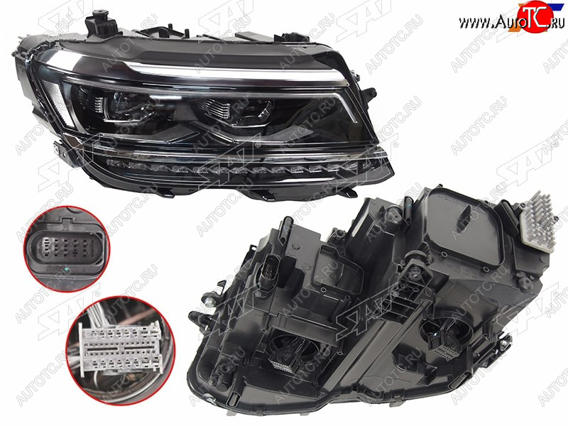 39 749 р. Фара правая (LED) SAT Volkswagen Tiguan Mk2 дорестайлинг (2016-2020)  с доставкой в г. Вологда