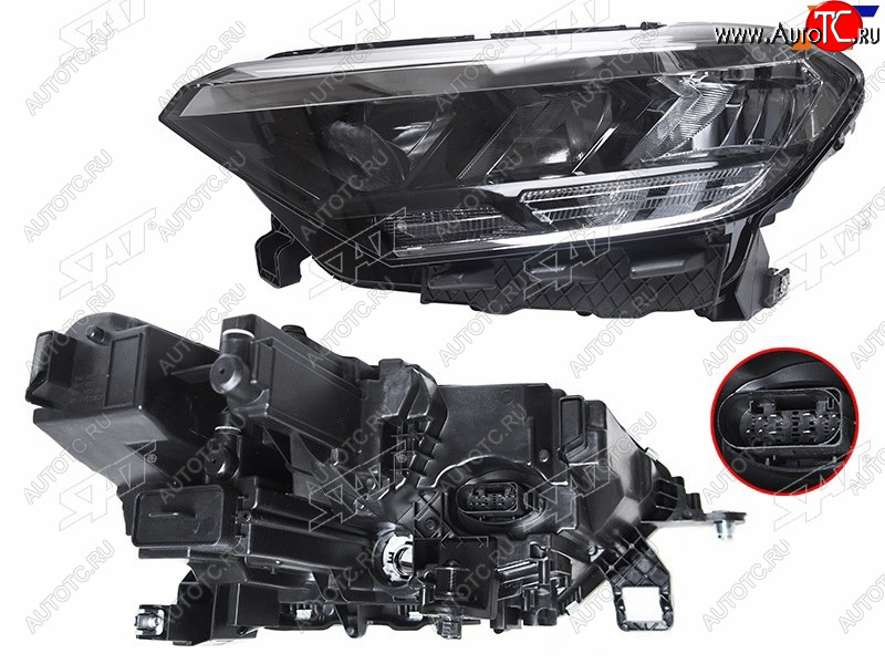 12 649 р. Фара левая SAT  Volkswagen Polo  Mk6 (2020-2022) лифтбек  с доставкой в г. Вологда