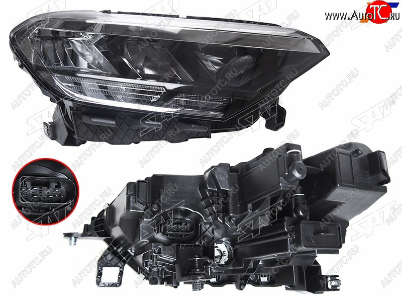 12 649 р. Фара правая SAT  Volkswagen Polo  Mk6 (2020-2022) лифтбек  с доставкой в г. Вологда