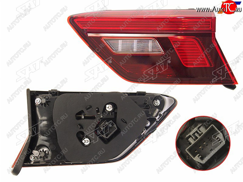 6 999 р. Правый фонарь (LED, внутренний) SAT Volkswagen Tiguan Mk2 дорестайлинг (2016-2020)  с доставкой в г. Вологда