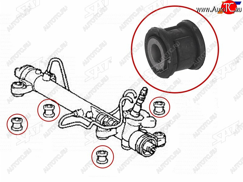 225 р. Втулка рулевой рейки Toyota Avensis (T250) 03-08  Noah 07-13  Premio 07-21  Voxy 07-13 SAT ST-45510-20100B  с доставкой в г. Вологда