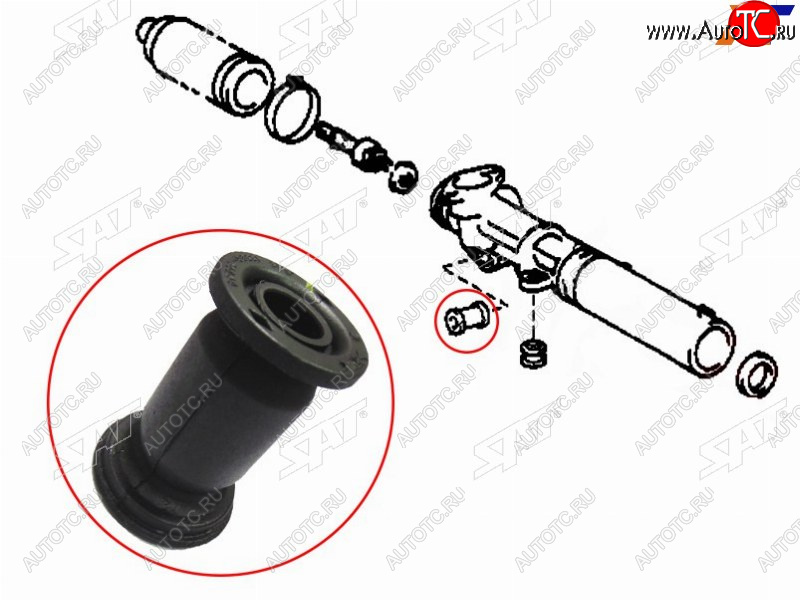 359 р. Втулка рулевой рейки Toyota Land Cruiser Prado (J90) 96-02  Hilux Surf 95-02 SAT ST-45522-35040  с доставкой в г. Вологда