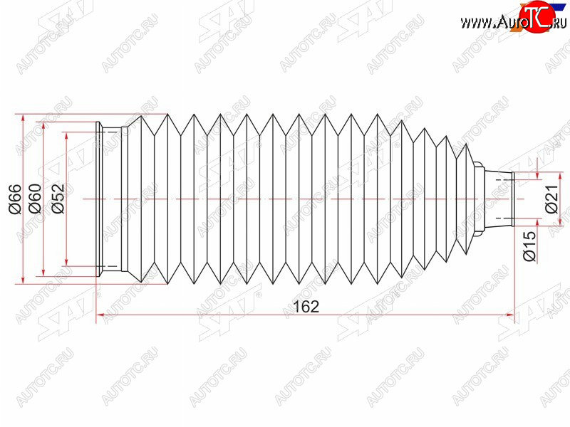 349 р. Пыльник рулевой рейки TOYOTA HARRIER 03-JUKE 10 -LEXUS RX300330350 03-06KLUGER 03-07 LH=RH SAT ST-45535-48020  с доставкой в г. Вологда