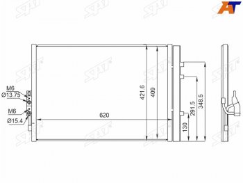 Радиатор кондиционера BMW X3 10-14 SAT ST-47-0041