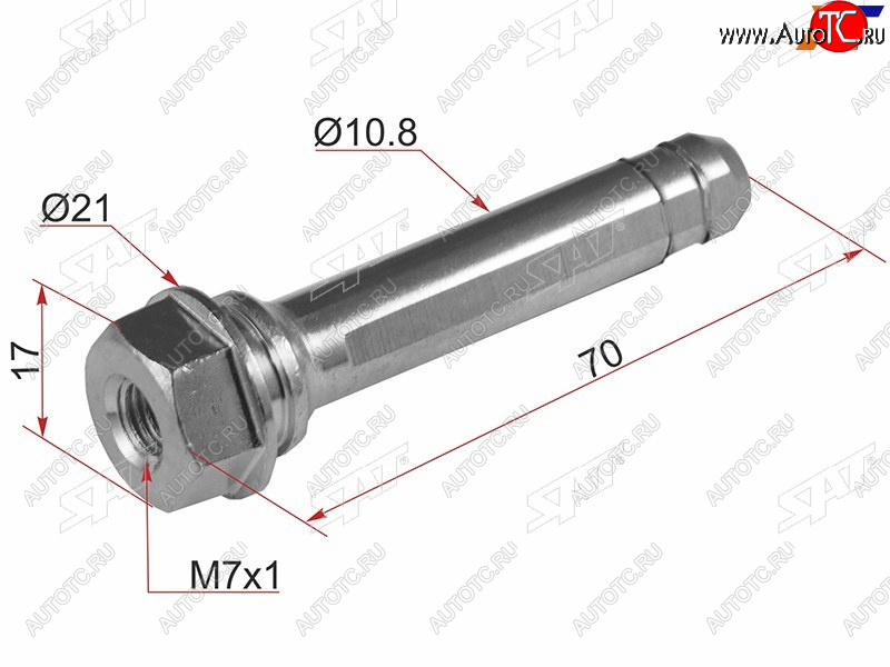 150 р. Направляющая суппорта FR TOYOTA  MARK II 90100, RAV4 SXA1# 94- SAT ST-47715-30080  с доставкой в г. Вологда