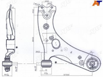 Рычаг нижний TOYOTA PRIUS 12-COROLLARUMIONMARK XAURISBLADESCIONZELASLEXUS HS250H 06- RH SAT ST-48068-12300