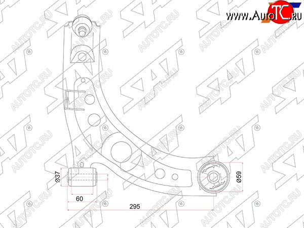 2 599 р. Рычаг нижний TOYOTA PASSO 04- RH SAT ST-48068-B1080  с доставкой в г. Вологда