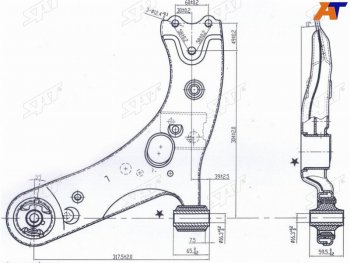 Рычаг нижний TOYOTA PRIUS 12-COROLLARUMIONMARK XAURISBLADESCIONZELASLEXUS HS250H 06- LH SAT ST-48069-12300