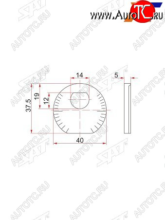 135 р. Шайба эксцентрика FR рычага TOYOTA ALTEZZACHASERCRESTACROWNMAJESTAMARK2LUCIDA 91- SAT ST-48198-50011  с доставкой в г. Вологда
