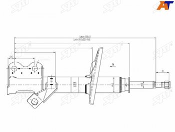 3 369 р. Стойка передняя RH SAT Toyota Sprinter E100 дорестайлинг седан (1991-1993)  с доставкой в г. Вологда. Увеличить фотографию 2